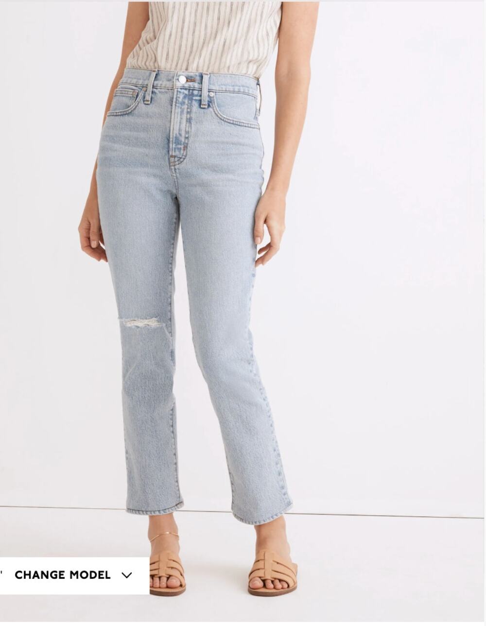 MADEWELL The Perfect Vintage Crop Jean in Sudbury Wash NF086 // 30